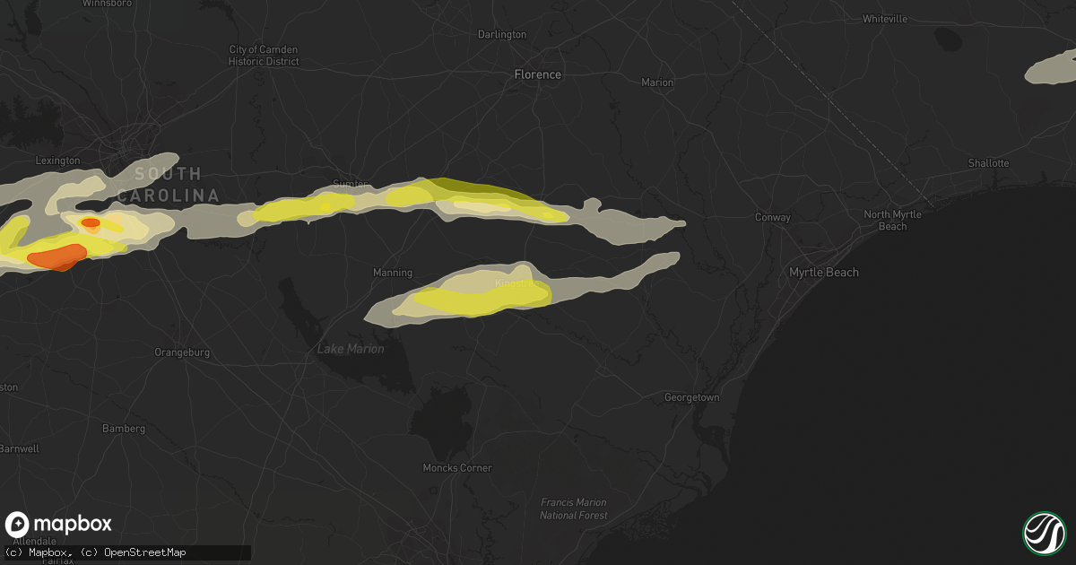 Hail map in Kingstree, SC on May 29, 2017