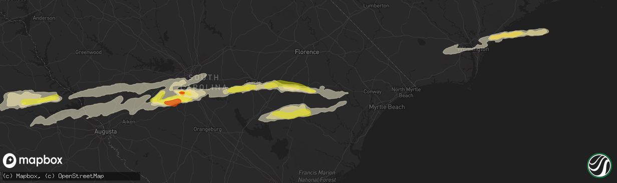 Hail map in Lake City, SC on May 29, 2017