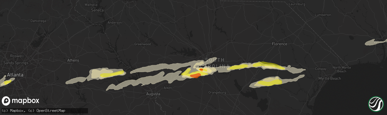 Hail map in Lexington, SC on May 29, 2017