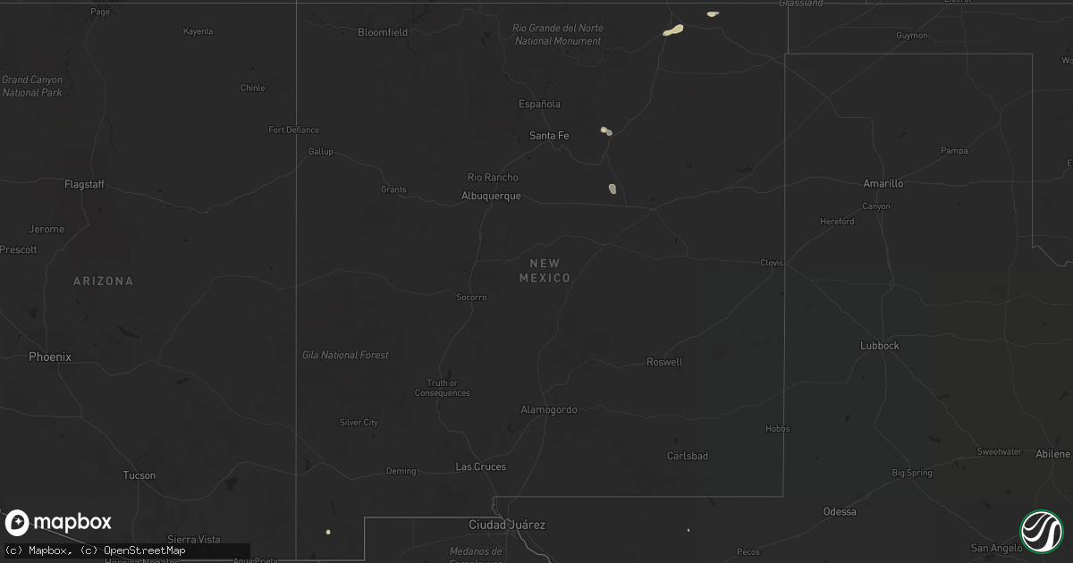 Hail map in New Mexico on May 29, 2017