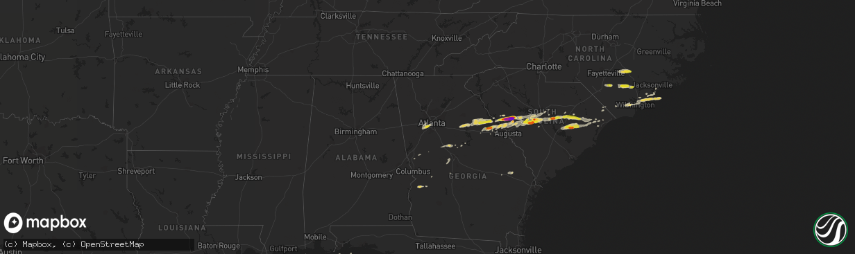 Hail map on May 29, 2017