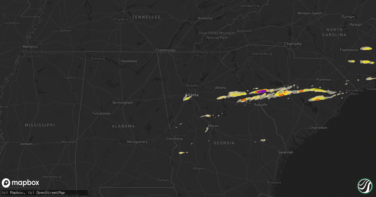 Hail map on May 29, 2017