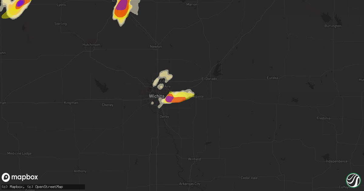 Hail map in Andover, KS on May 29, 2018