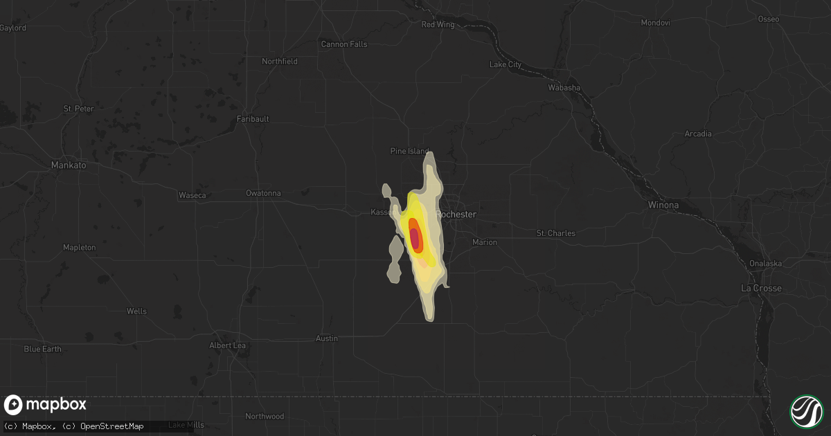 Hail map in Byron, MN on May 29, 2018