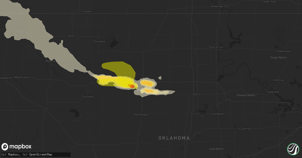 Hail map in Enid, OK on May 29, 2018