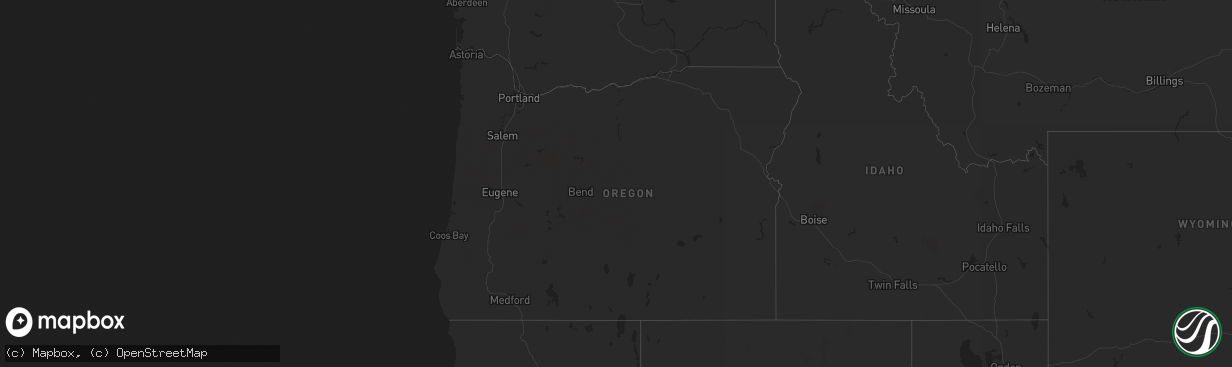 Hail map in Oregon on May 29, 2018