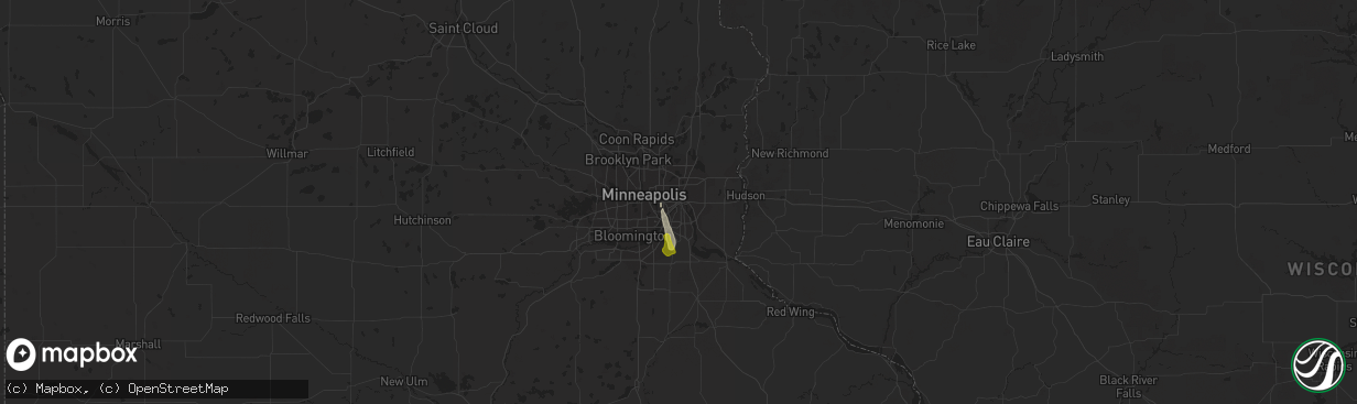 Hail map in Saint Paul, MN on May 29, 2018