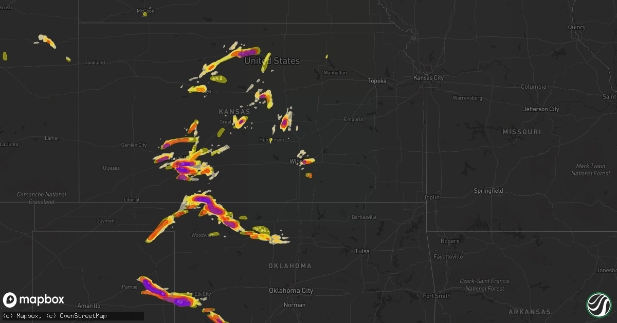 Hail map on May 29, 2018