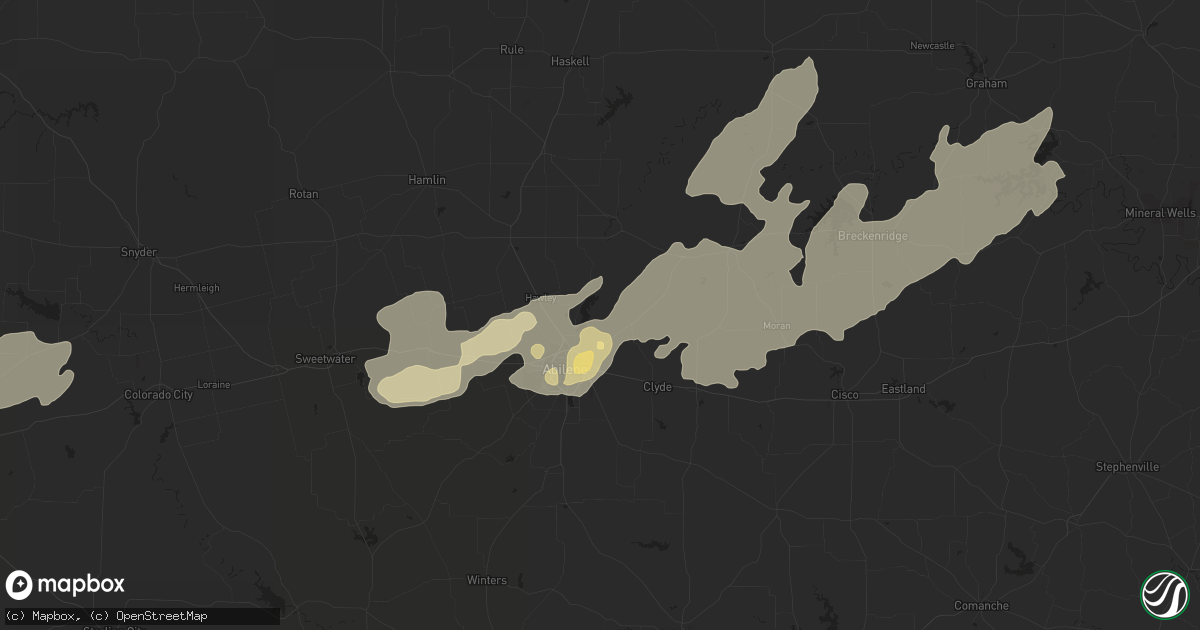 Hail map in Abilene, TX on May 29, 2019