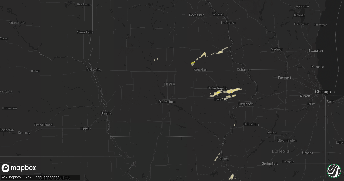 Hail map in Iowa on May 29, 2019