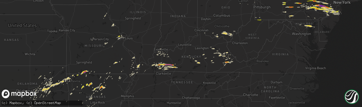 Hail map in Kentucky on May 29, 2019