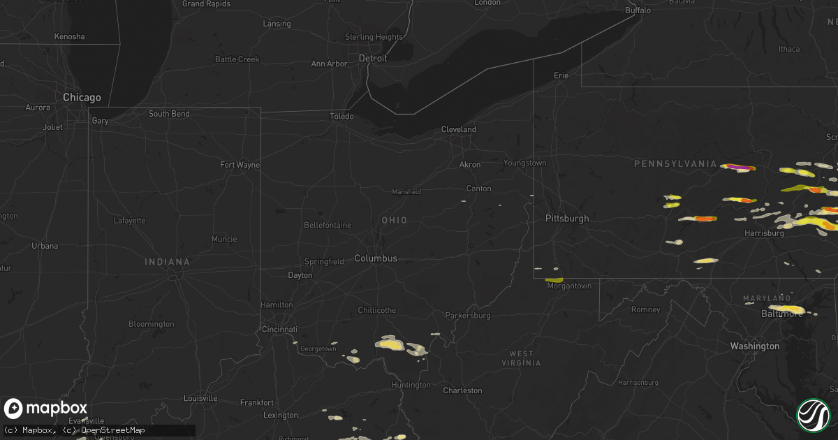Hail map in Ohio on May 29, 2019