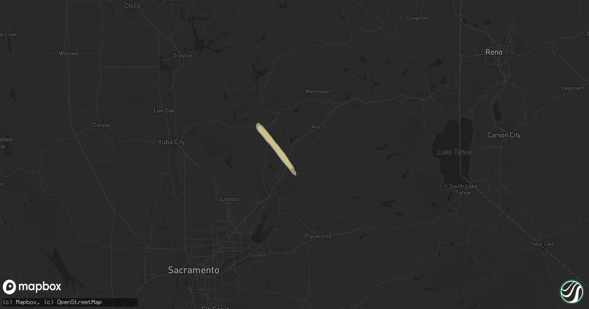 Hail map in Colfax, CA on May 29, 2020