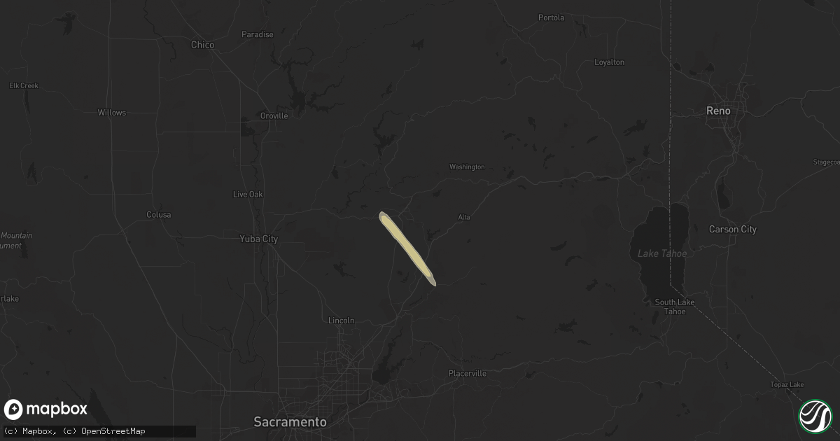 Hail map in Grass Valley, CA on May 29, 2020
