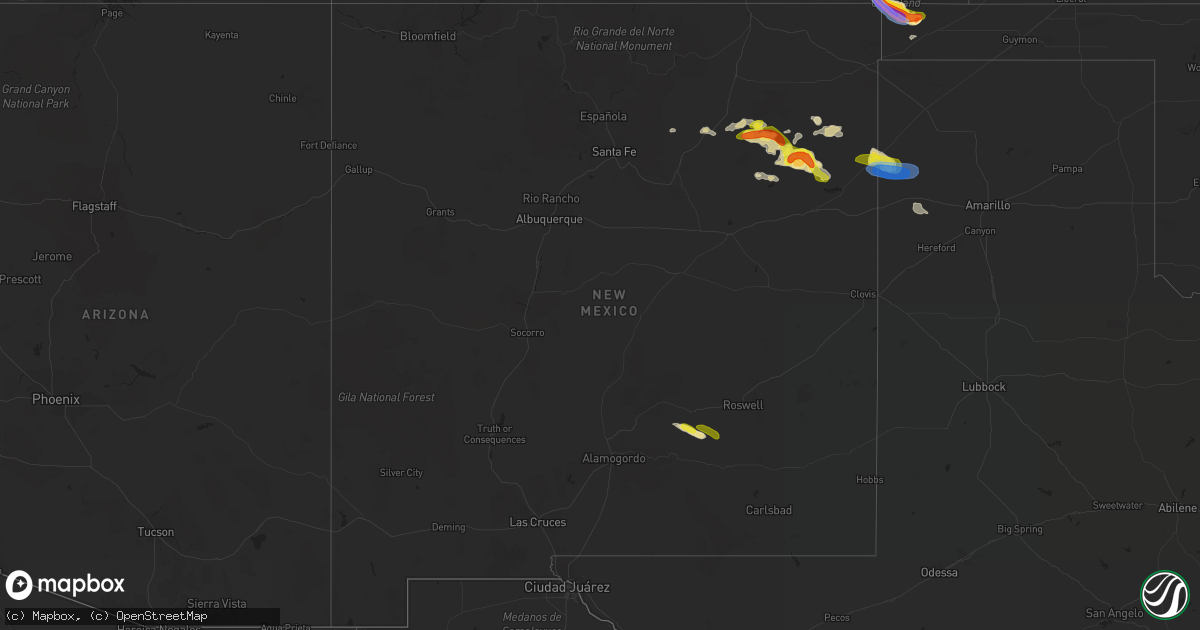 Hail map in New Mexico on May 29, 2021