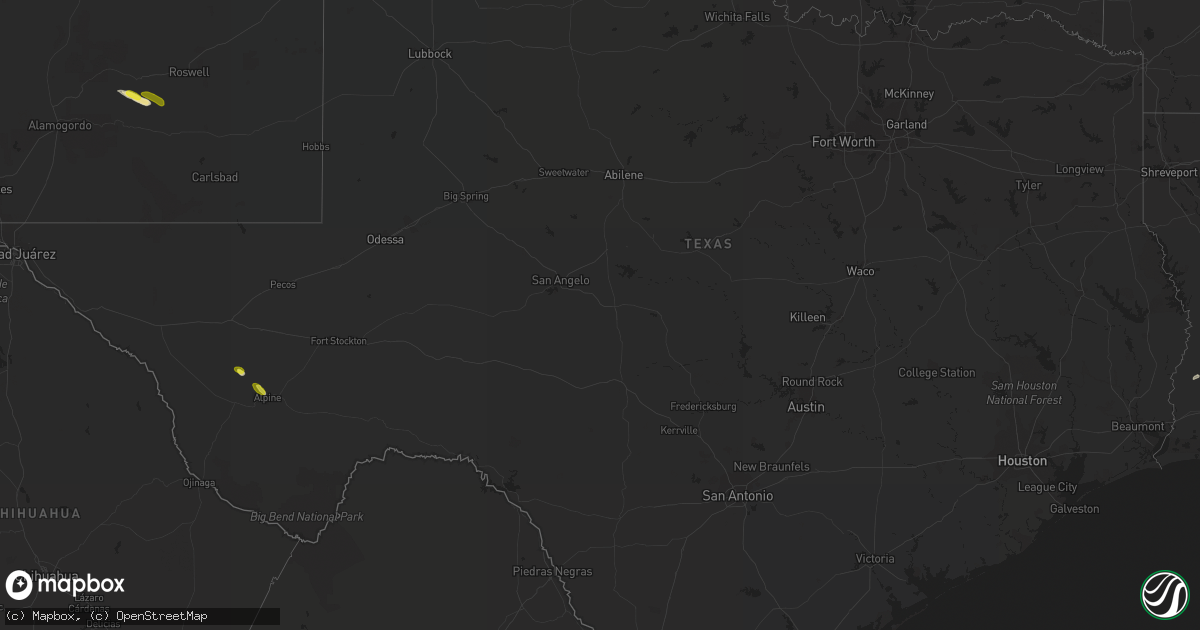 Hail map in Texas on May 29, 2021