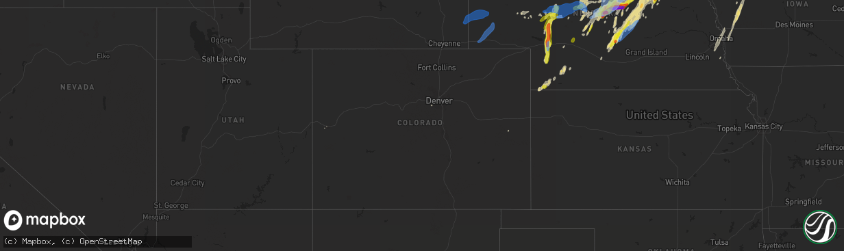 Hail map in Colorado on May 29, 2022