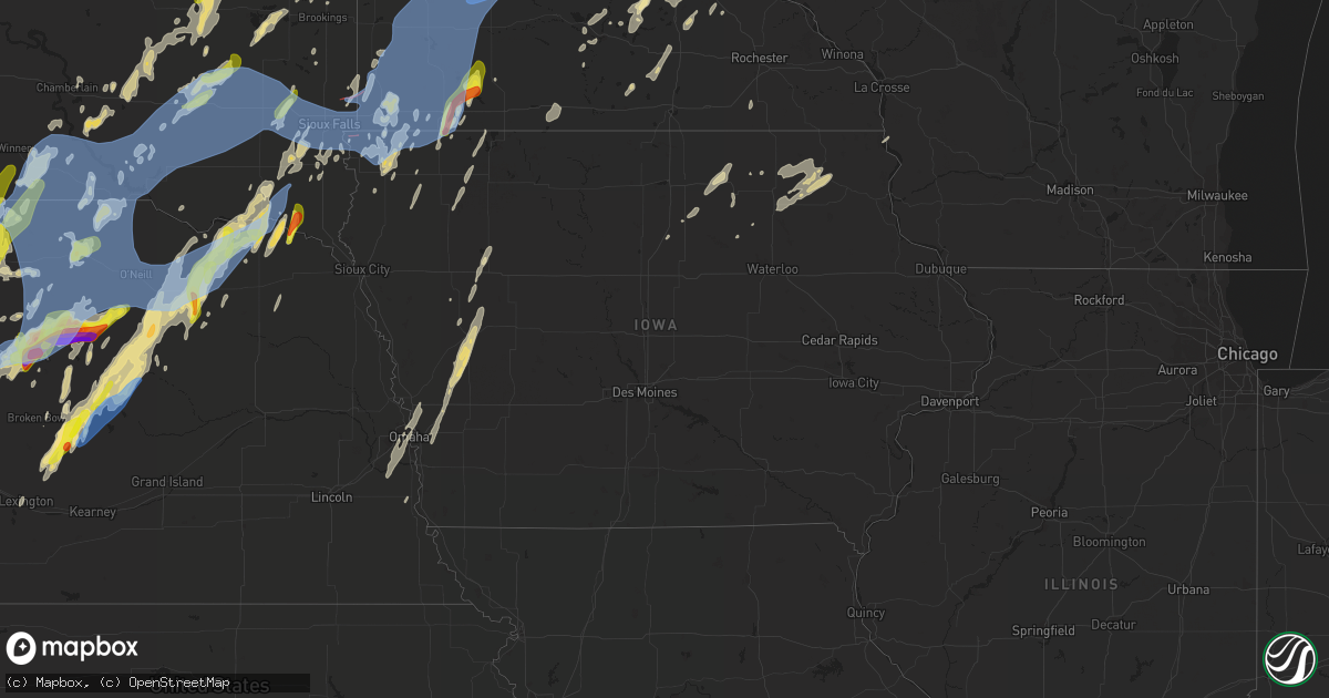 Hail map in Iowa on May 29, 2022