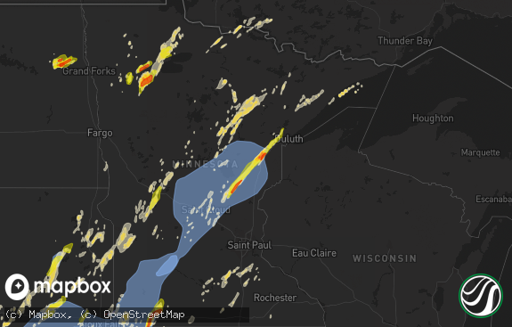 Hail map preview on 05-29-2022