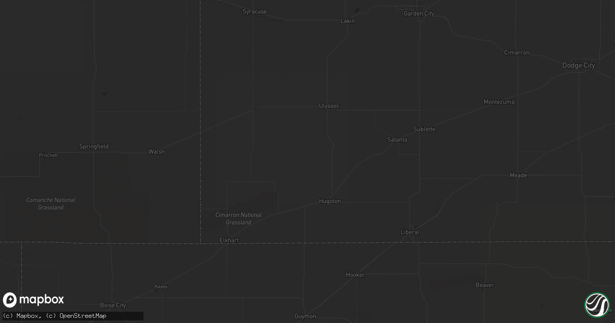 Hail map in Caputa, SD on May 29, 2023