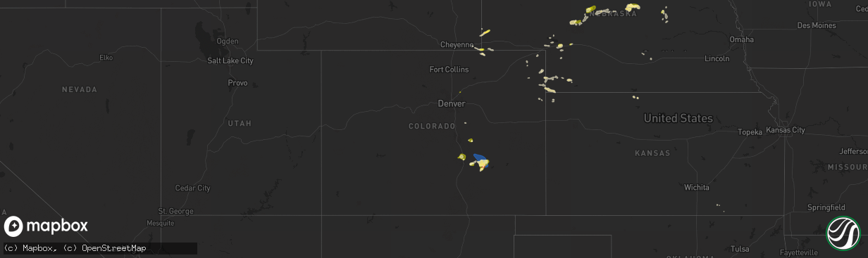 Hail map in Colorado on May 29, 2023