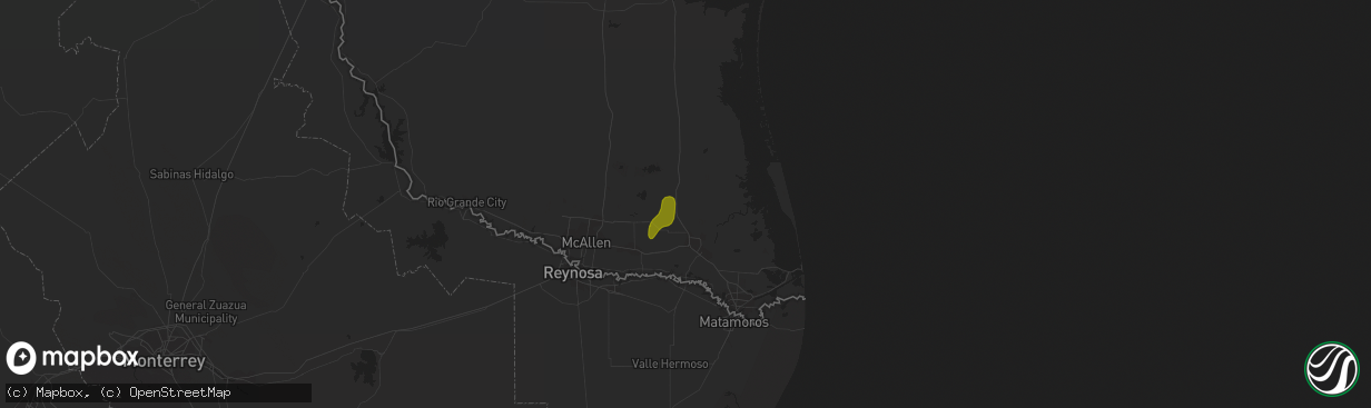 Hail map in Lyford, TX on May 29, 2023