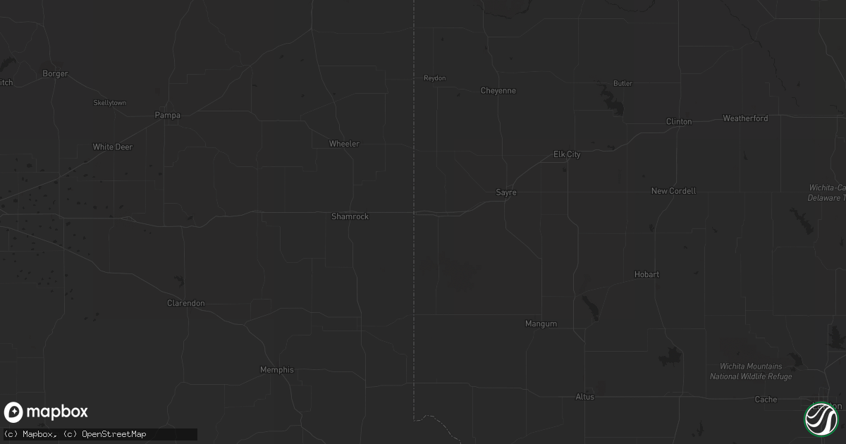 Hail map in Mercedes, TX on May 29, 2023
