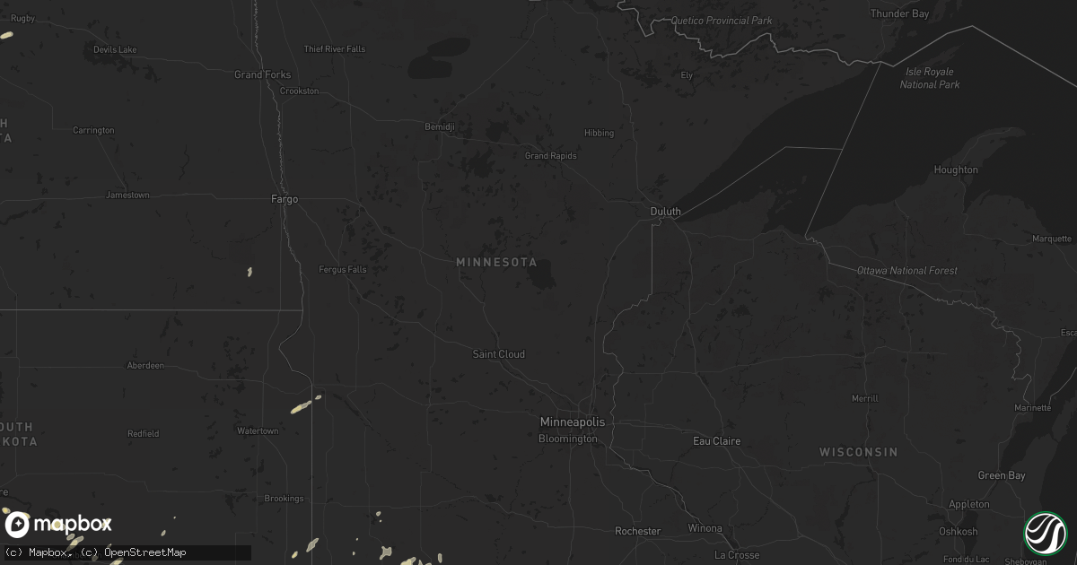 Hail map in Minnesota on May 29, 2023