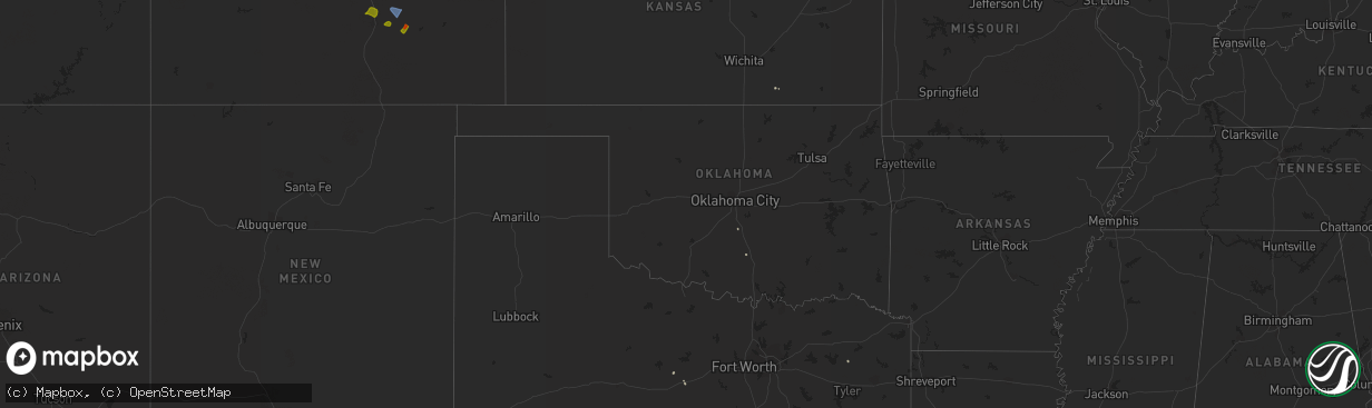 Hail map in Oklahoma on May 29, 2023