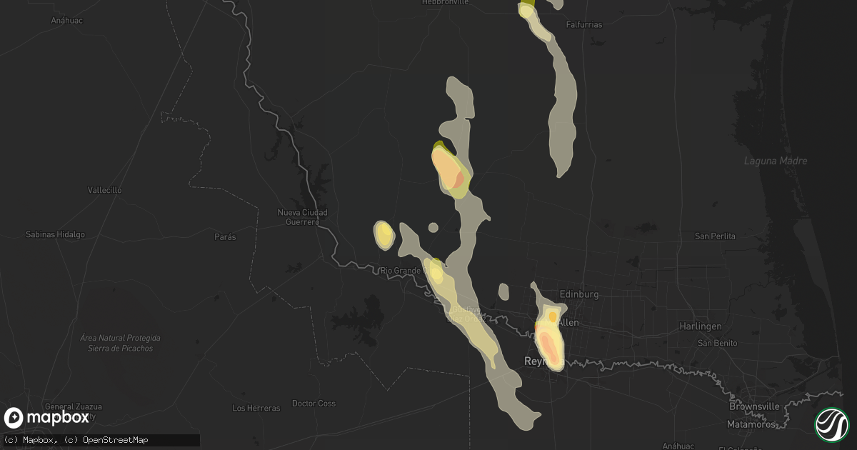 Hail map in Rio Grande City, TX on May 29, 2023