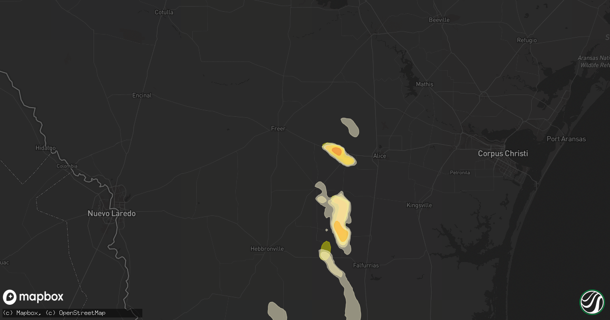 Hail map in San Diego, TX on May 29, 2023