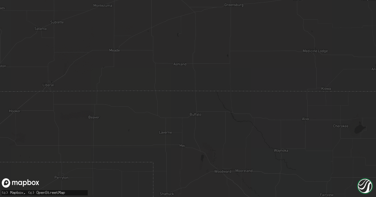 Hail map in Scenic, SD on May 29, 2023