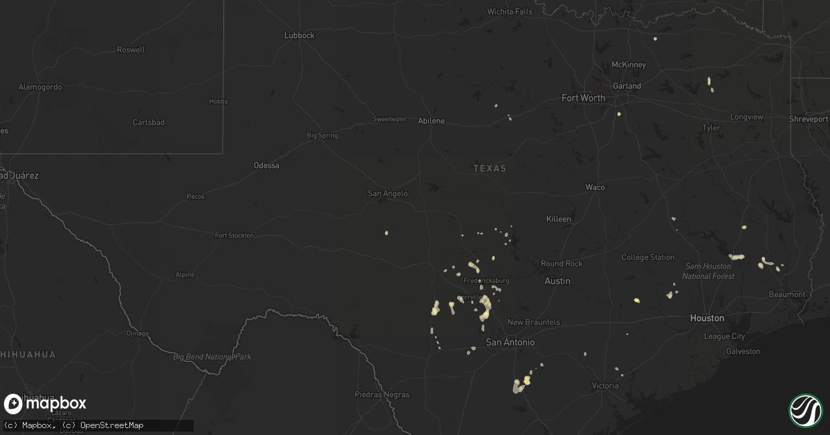 Hail map in Texas on May 29, 2023