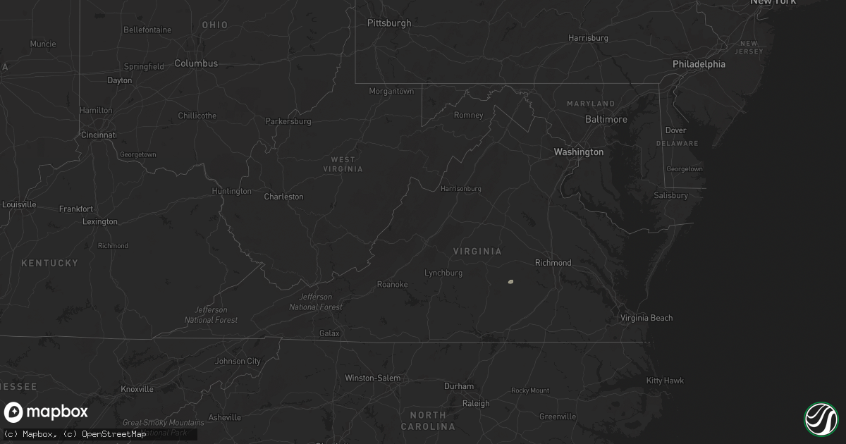 Hail map in Virginia on May 29, 2023