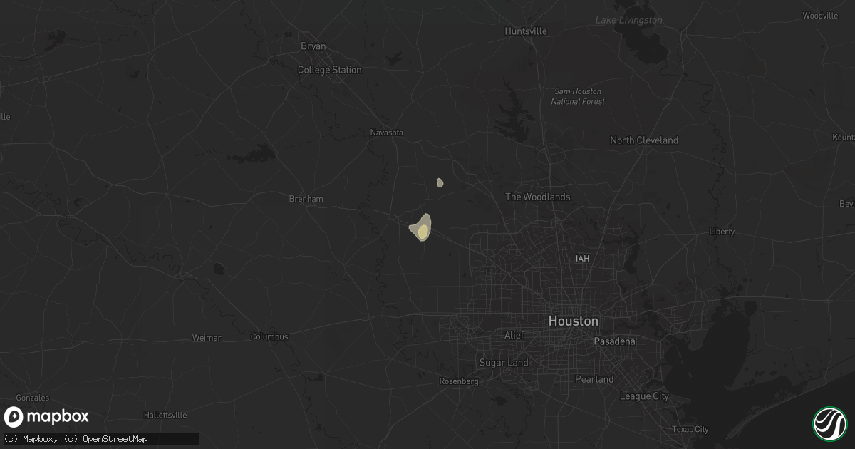 Hail map in Waller, TX on May 29, 2023