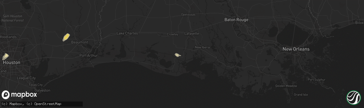 Hail map in Abbeville, LA on May 29, 2024