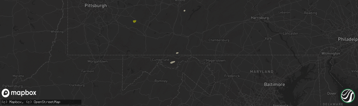 Hail map in Artemas, PA on May 29, 2024