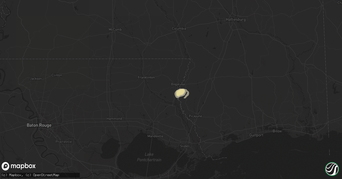 Hail map in Bogalusa, LA on May 29, 2024