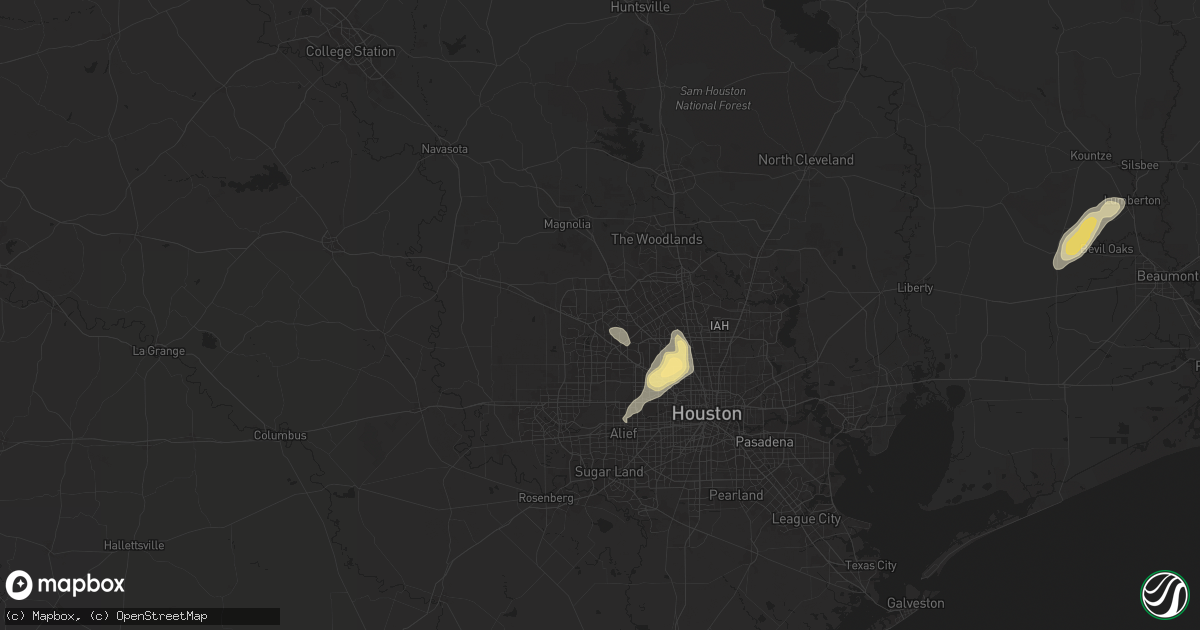 Hail map in Cypress, TX on May 29, 2024