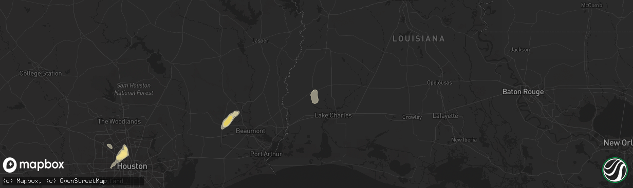 Hail map in Dequincy, LA on May 29, 2024