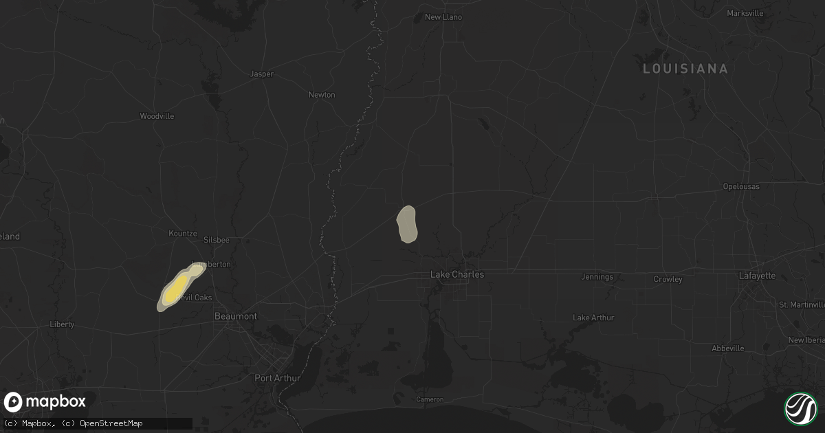 Hail map in Dequincy, LA on May 29, 2024