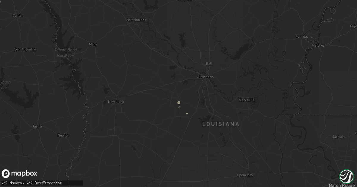 Hail map in Elmer, LA on May 29, 2024