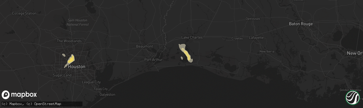 Hail map in Hackberry, LA on May 29, 2024