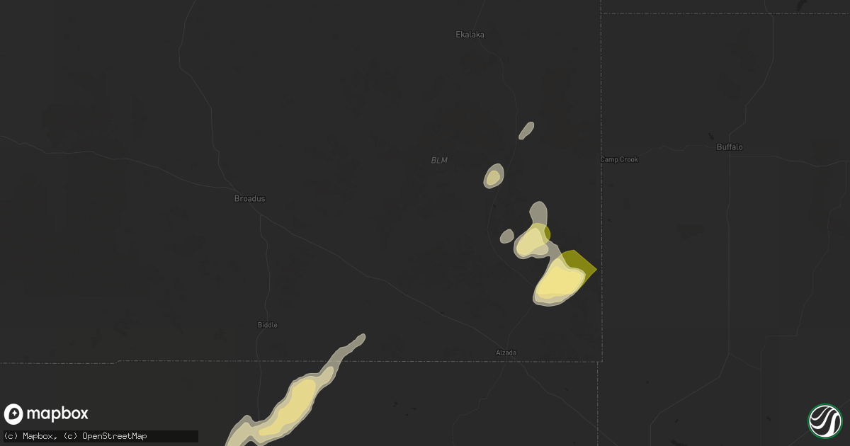 Hail map in Hammond, MT on May 29, 2024
