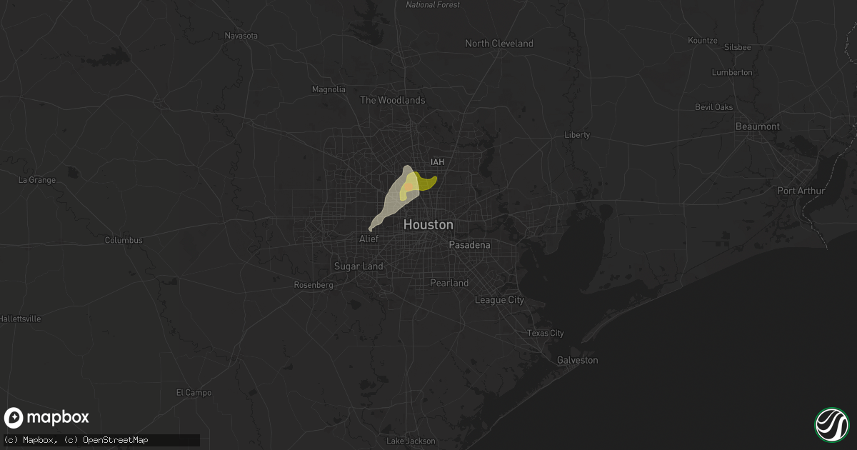 Hail map in Houston, TX on May 29, 2024