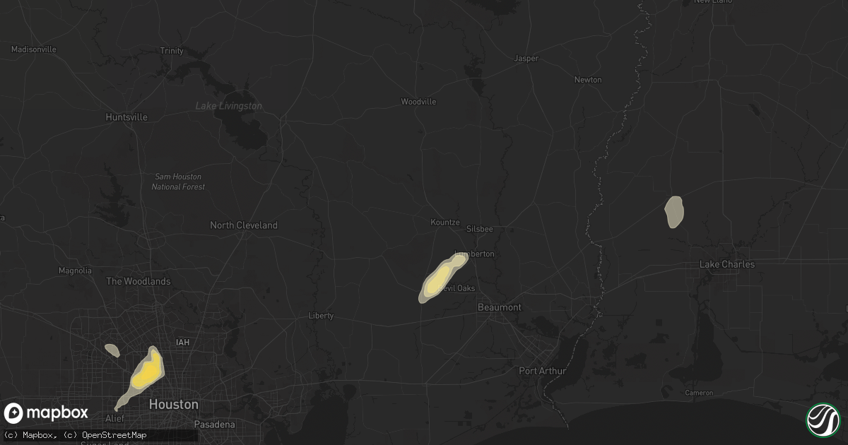 Hail map in Kountze, TX on May 29, 2024