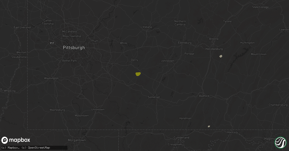 Hail map in Laughlintown, PA on May 29, 2024