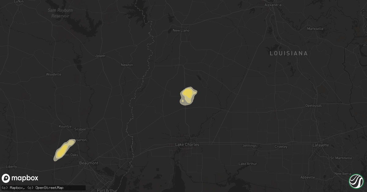 Hail map in Longville, LA on May 29, 2024