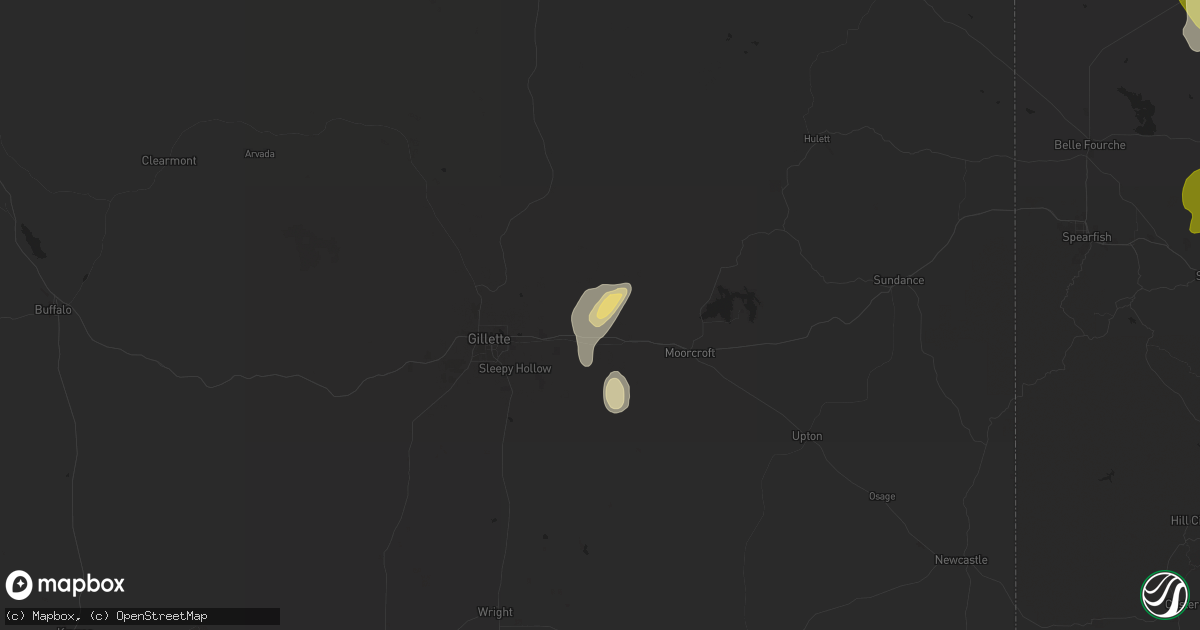 Hail map in Rozet, WY on May 29, 2024