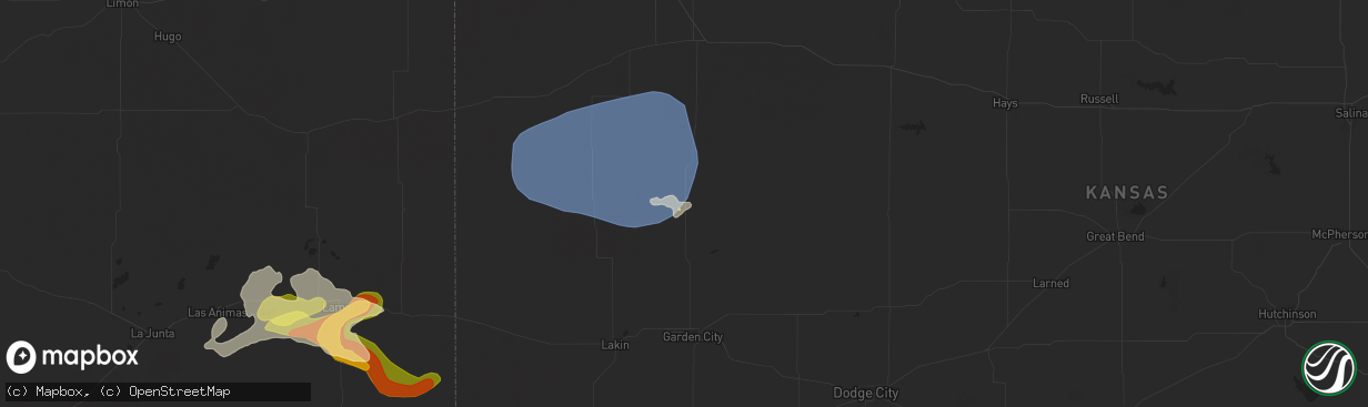 Hail map in Scott City, KS on May 29, 2024